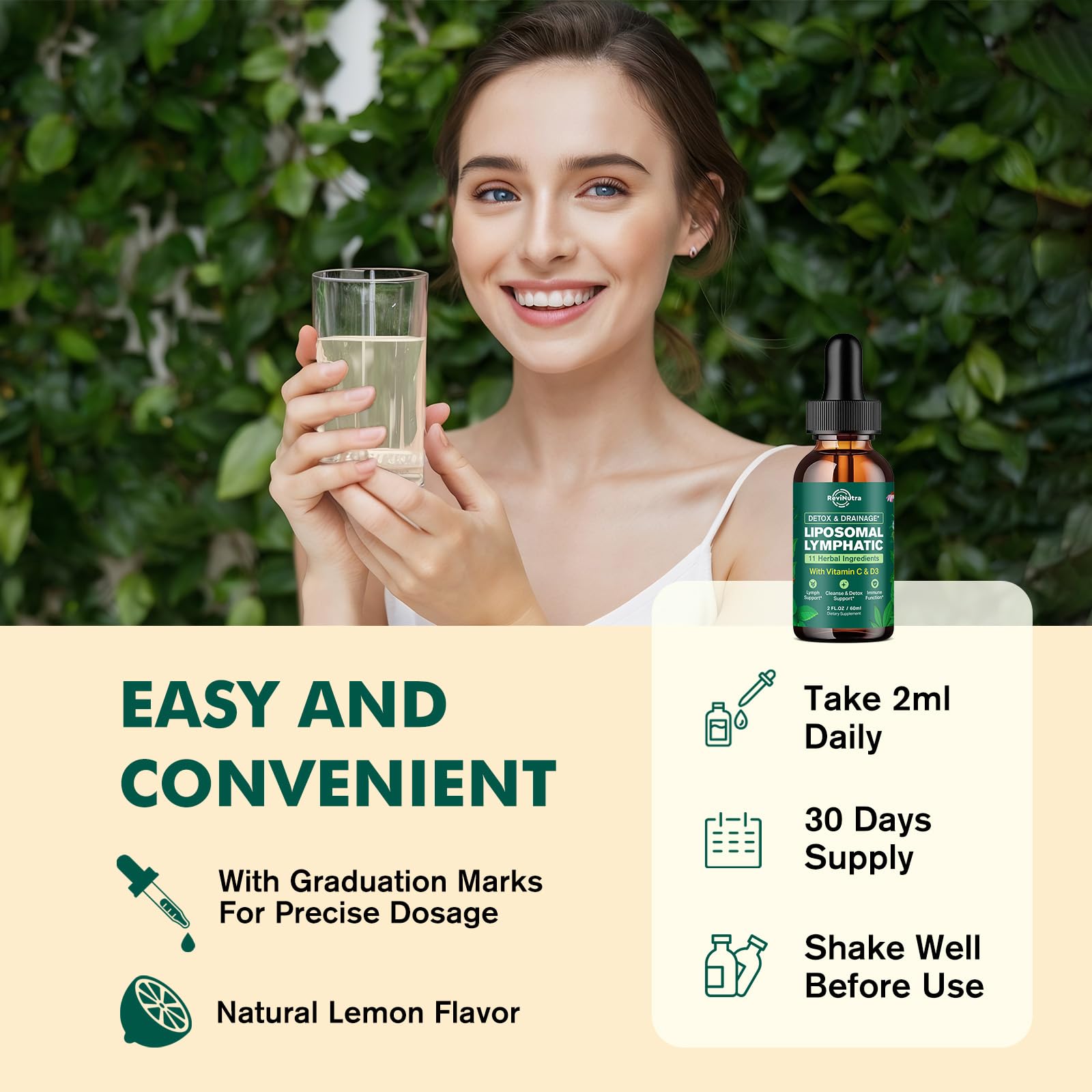 ReviNutra Echinacea Lymphatic Support Drops packaging details