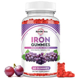 ReviNutra Iron Gummies 200g front view with grape flavour