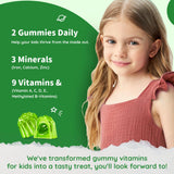 ReviNutra Iron Gummies for Kids back view with nutrition facts