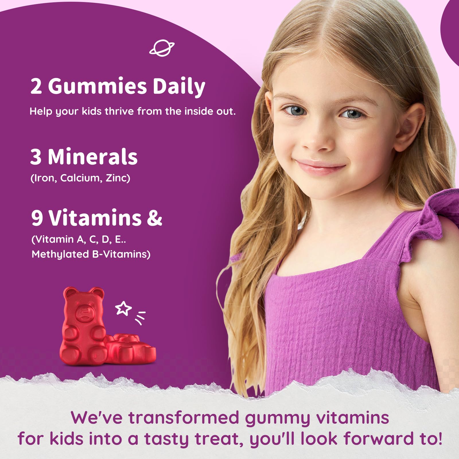 ReviNutra Iron Gummies for Kids bottle with gummies