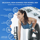 ReviNutra Iron Gummies packaging showing ingredients list