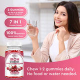 ReviNutra Iron Gummies packaging with nutritional information