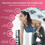 ReviNutra Iron Gummies with Zinc and Calcium ingredients