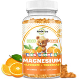 ReviNutra Kids Focus Gummies 200g front view with orange flavour