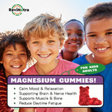 ReviNutra Kids Focus Gummies 200g on a kitchen table with a child