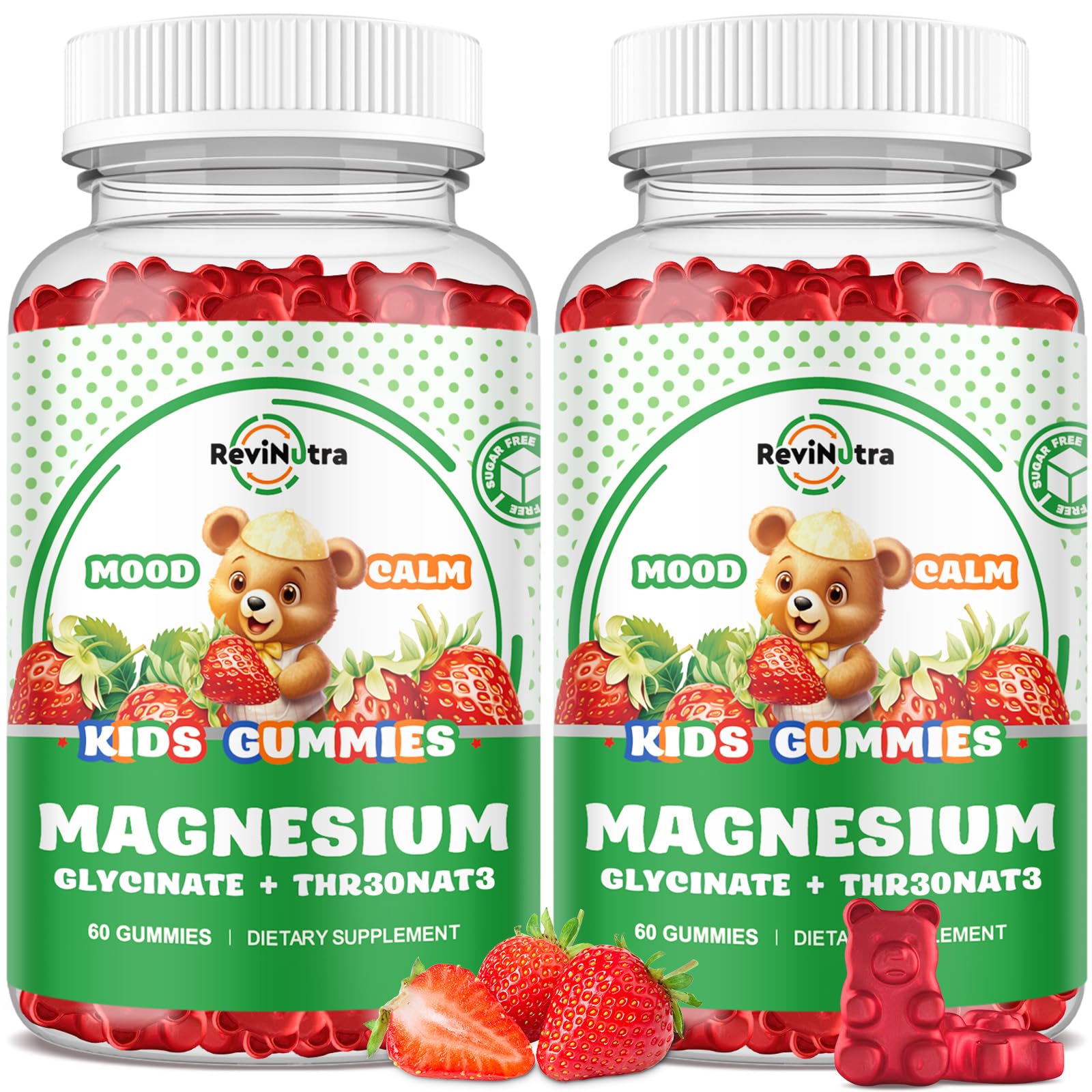 ReviNutra Kids Focus Gummies 408g front view with packaging