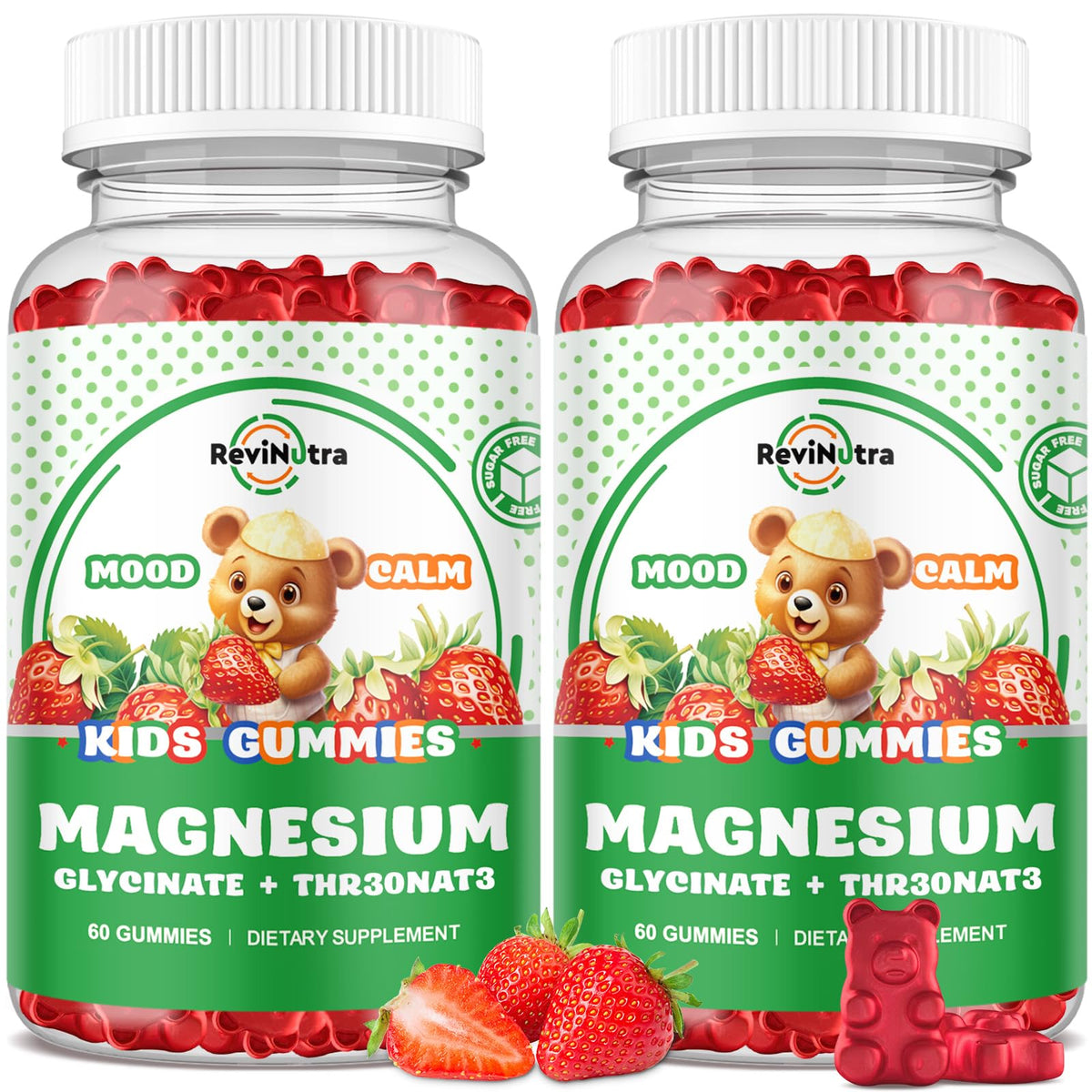 ReviNutra Kids Focus Gummies 408g front view with packaging