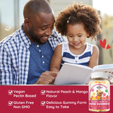 ReviNutra Kids Iron Gummies on a kitchen table