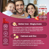 ReviNutra Kids Iron Gummies side view of bottle