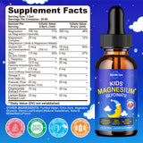 ReviNutra Kids Magnesium Glycinate Liquid bottle back view with label