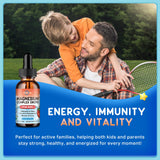 ReviNutra Kids Magnesium Glycinate Liquid Supplement on a kitchen counter