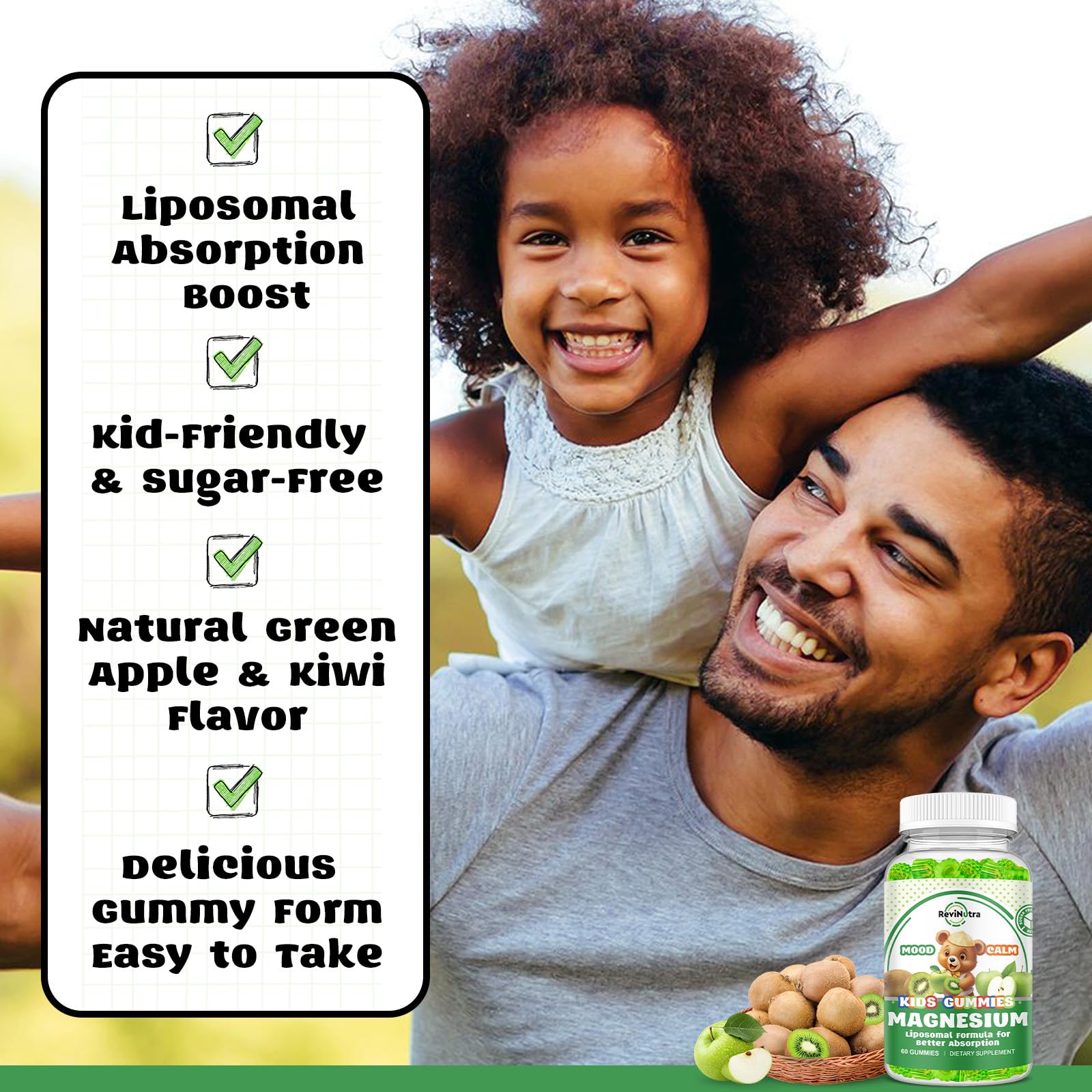 ReviNutra Kids Magnesium Gummies in a child's hand