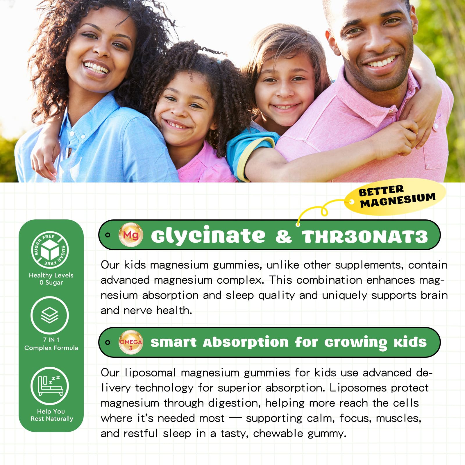 ReviNutra Kids Magnesium Gummies showing ingredients list