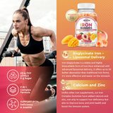 ReviNutra Liposomal Iron Gummies close-up of gummies