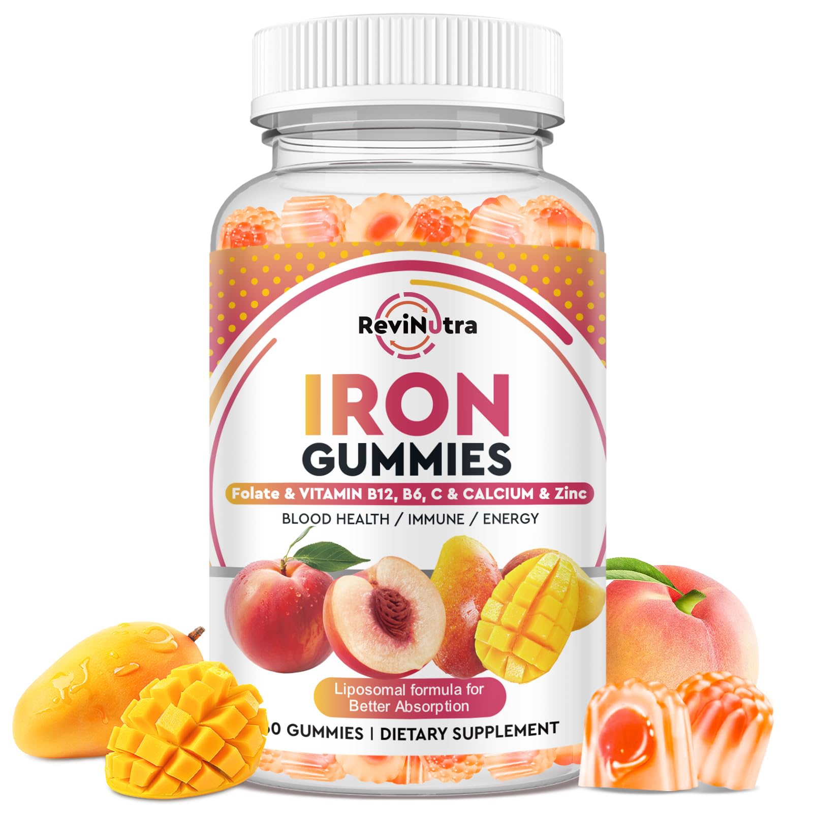 ReviNutra Liposomal Iron Gummies front view