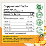ReviNutra Liquid Iron Supplement 150g bottle side view
