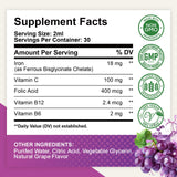 ReviNutra Liquid Iron Supplement drops in a glass