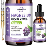 ReviNutra Magnesium Drops 1300mg grape flavour front view