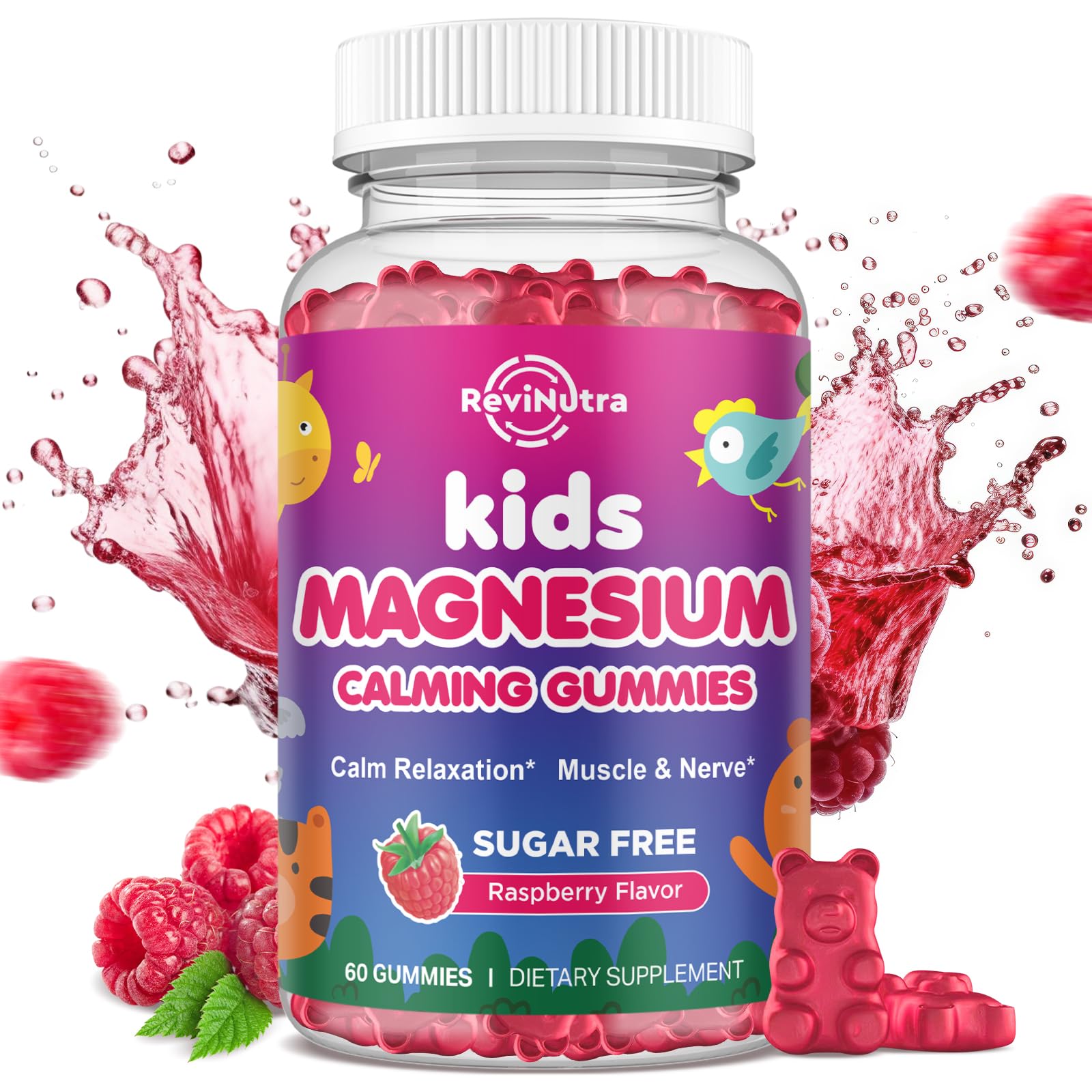 ReviNutra Magnesium Gummies for Kids 200g front view