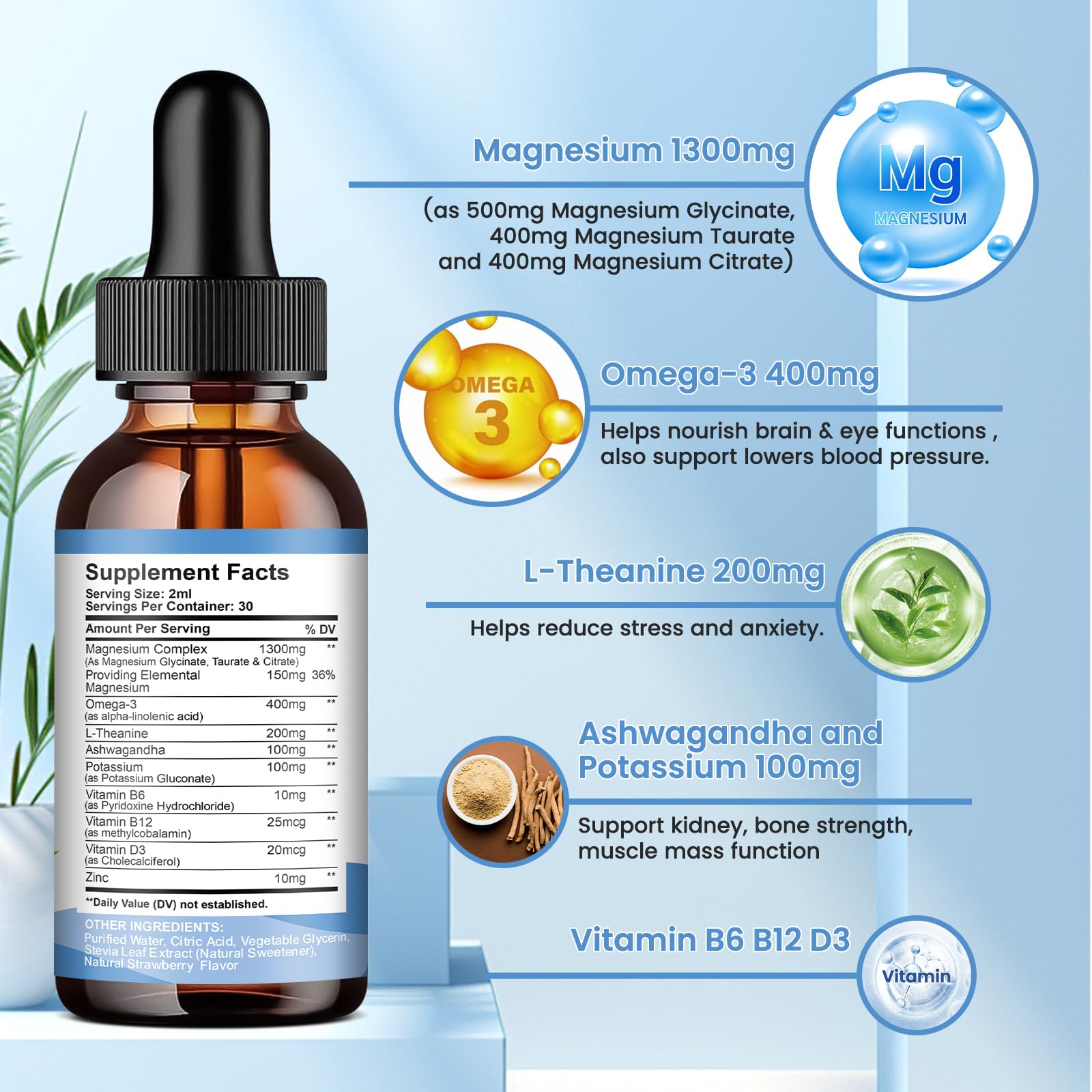 ReviNutra Magnesium Liquid Drops ingredients list
