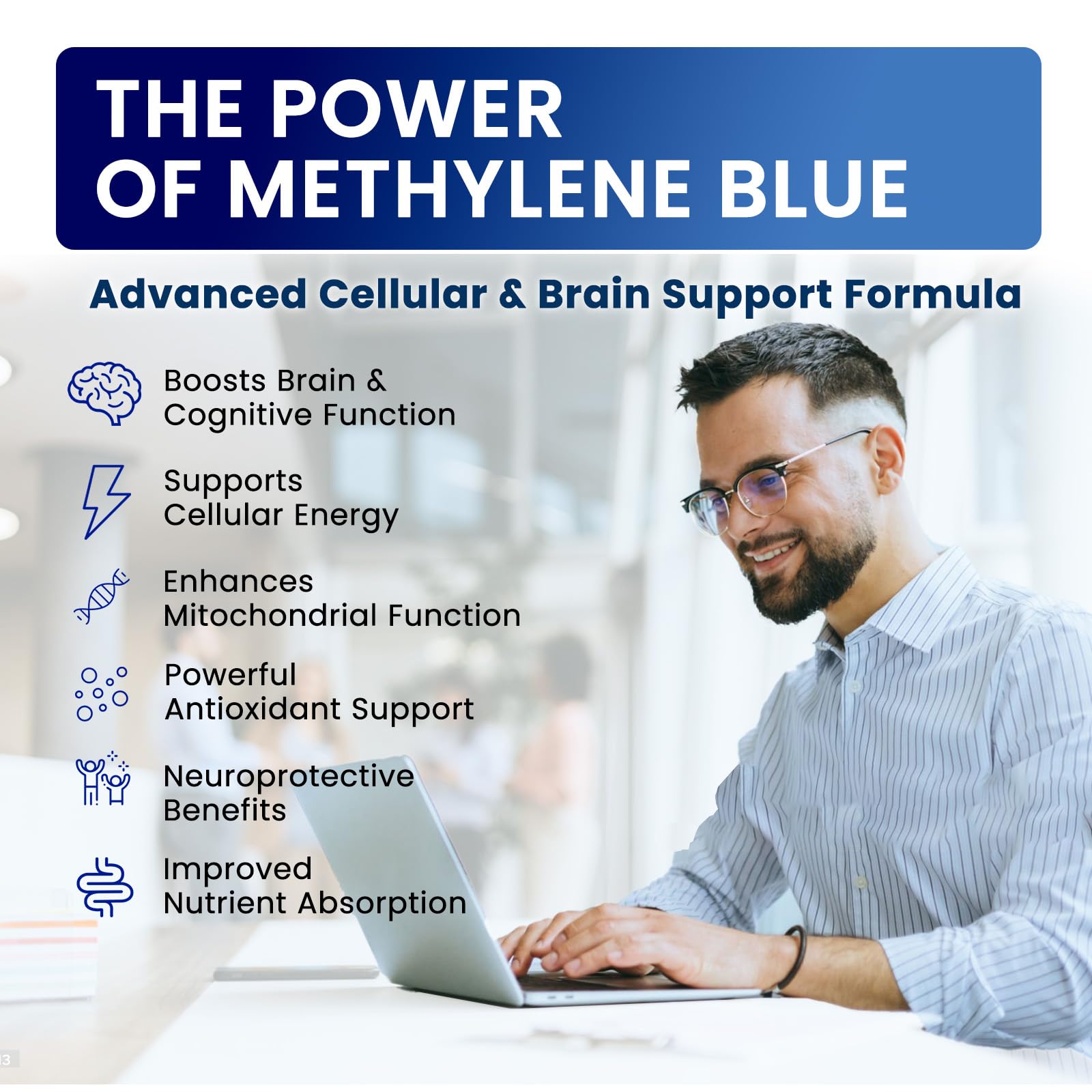ReviNutra Methylene Blue Drops bottle with label