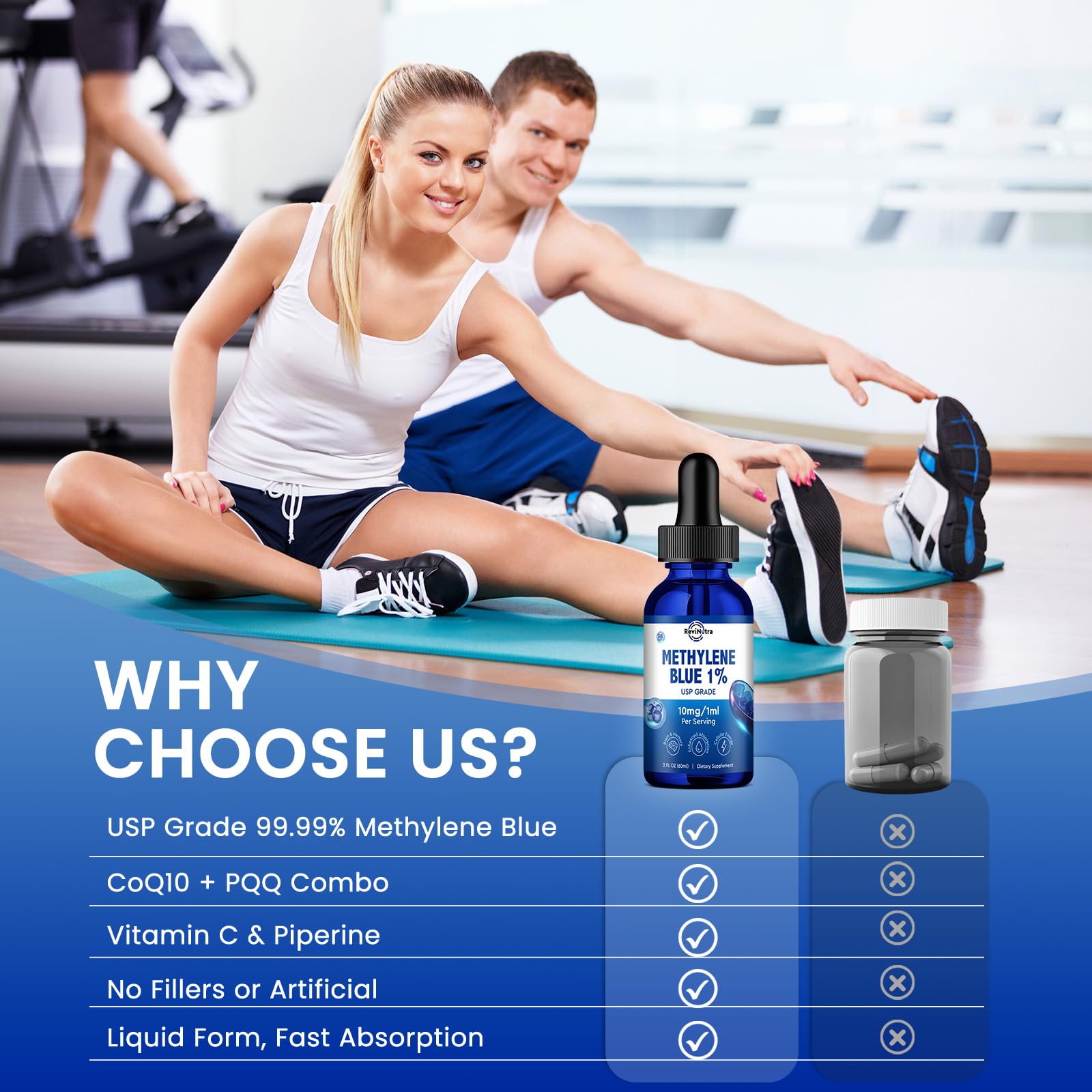 ReviNutra Methylene Blue Drops packaging side view