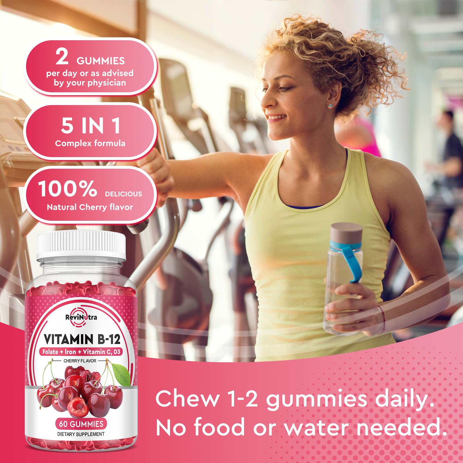 ReviNutra Vitamin B12 Gummies in a lifestyle setting