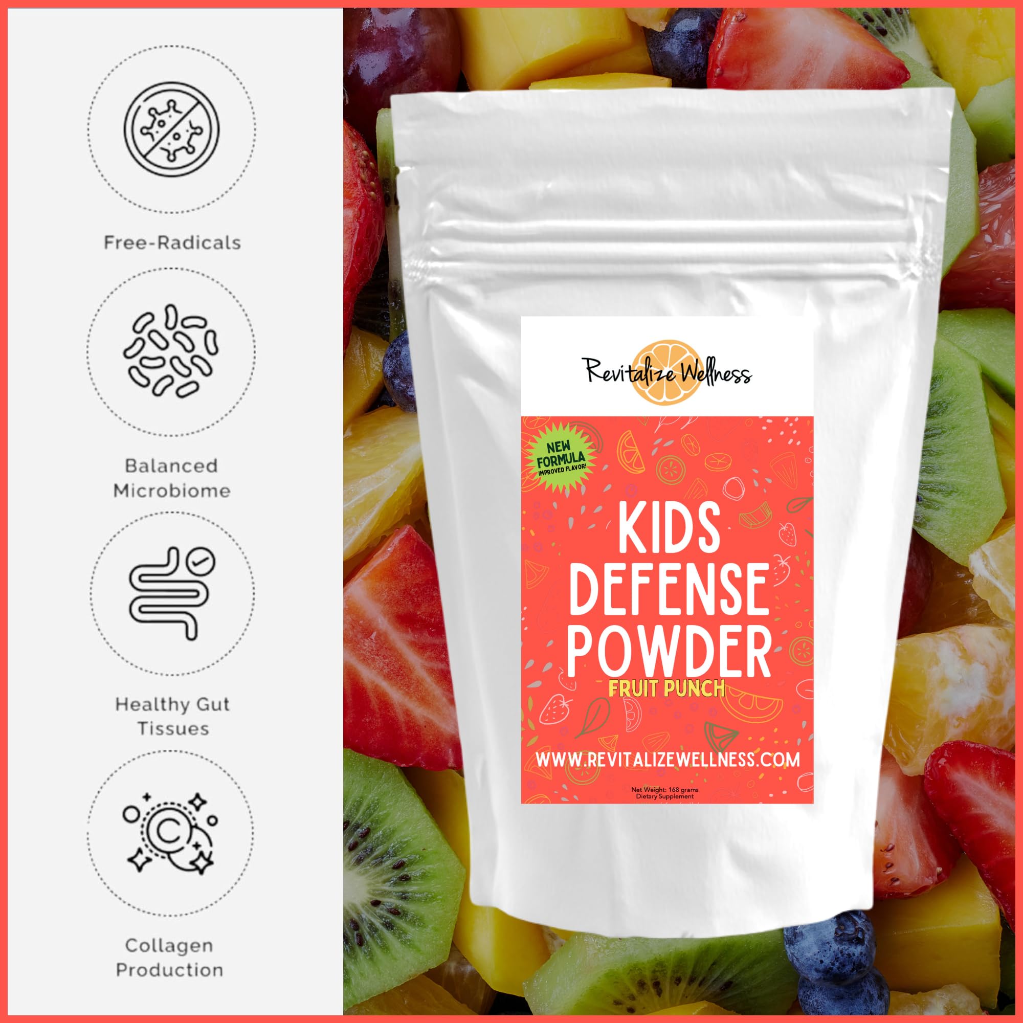Revitalize Wellness Kid's Defense Powder close-up of powder