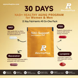 RevitaPlus NAD+ Daily Pack ingredients list on the back