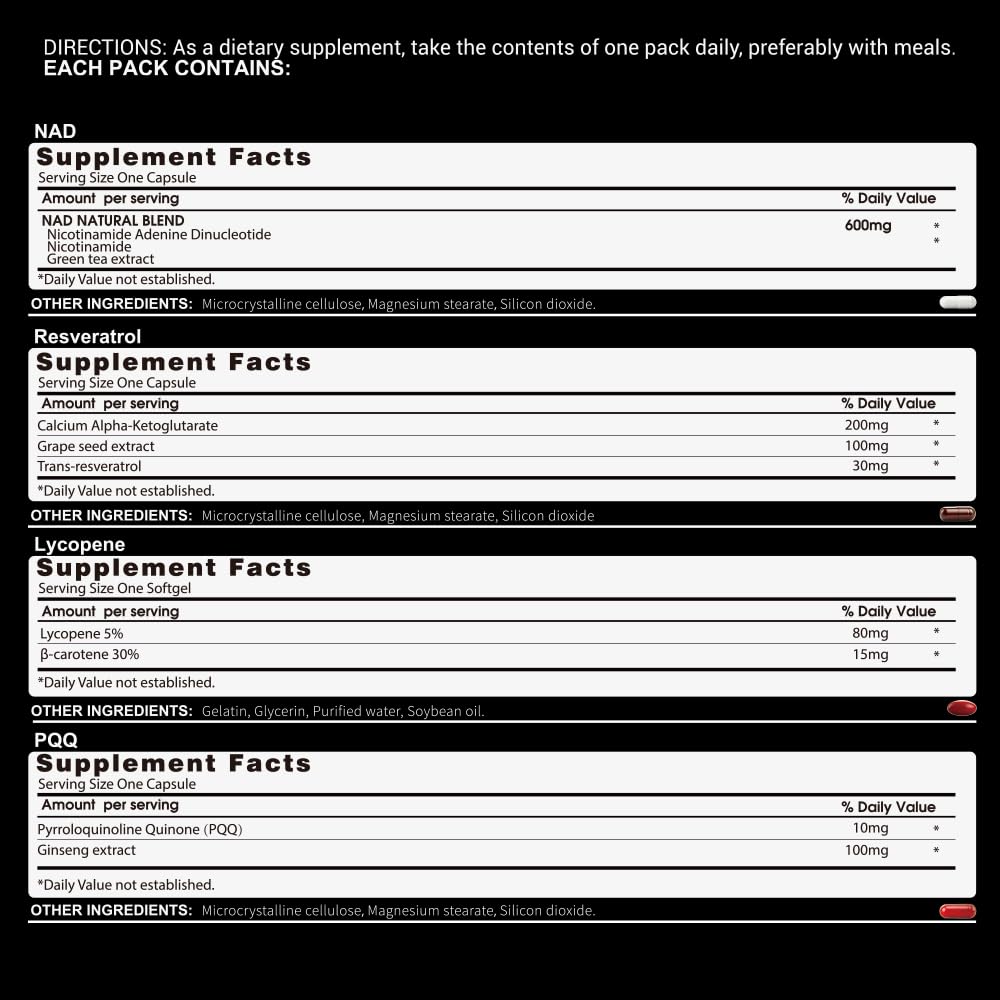 RevitaPlus NAD+ Daily Pack showing capsule size comparison