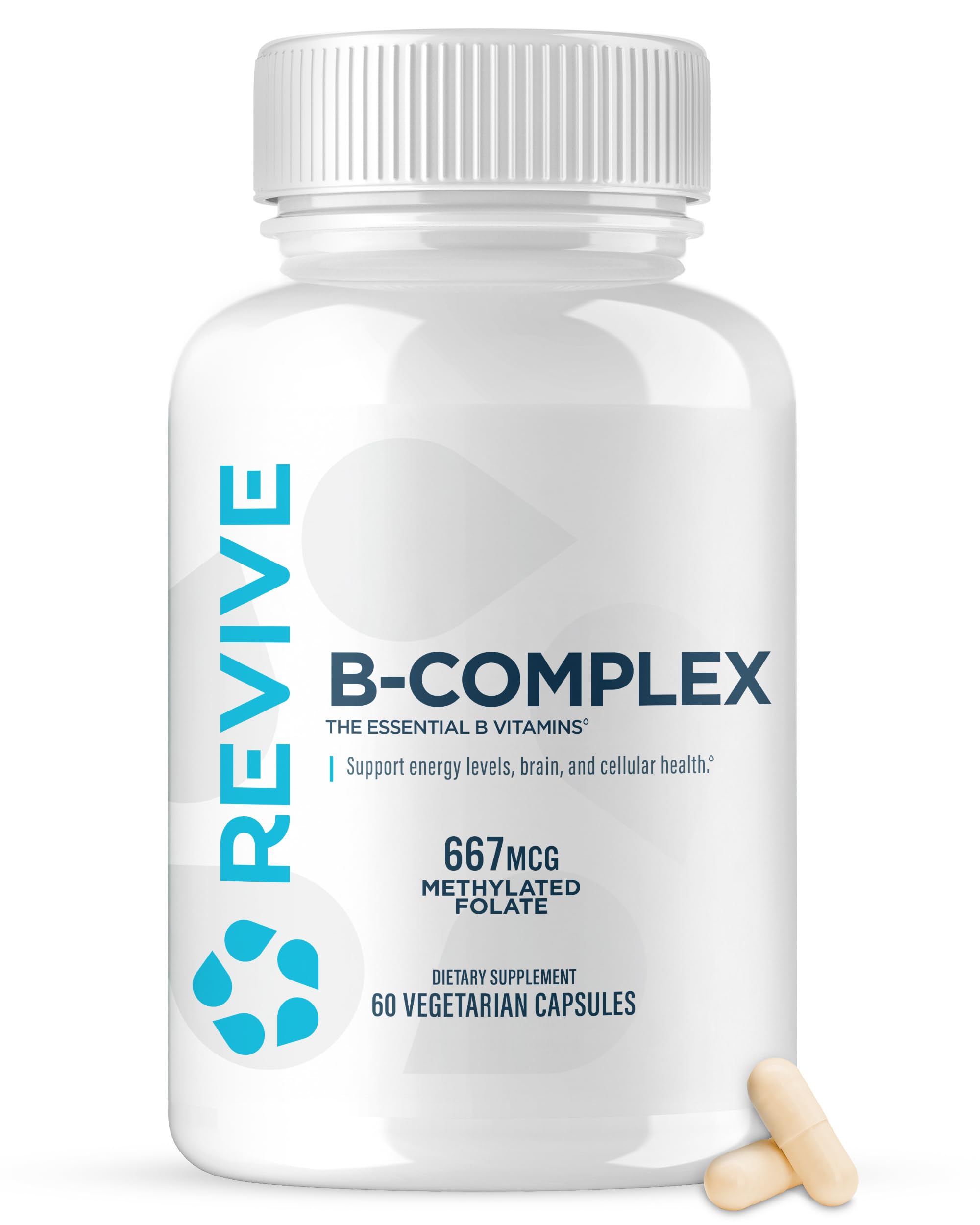 Revive B-Complex Supplement 60 vegetarian capsules front view
