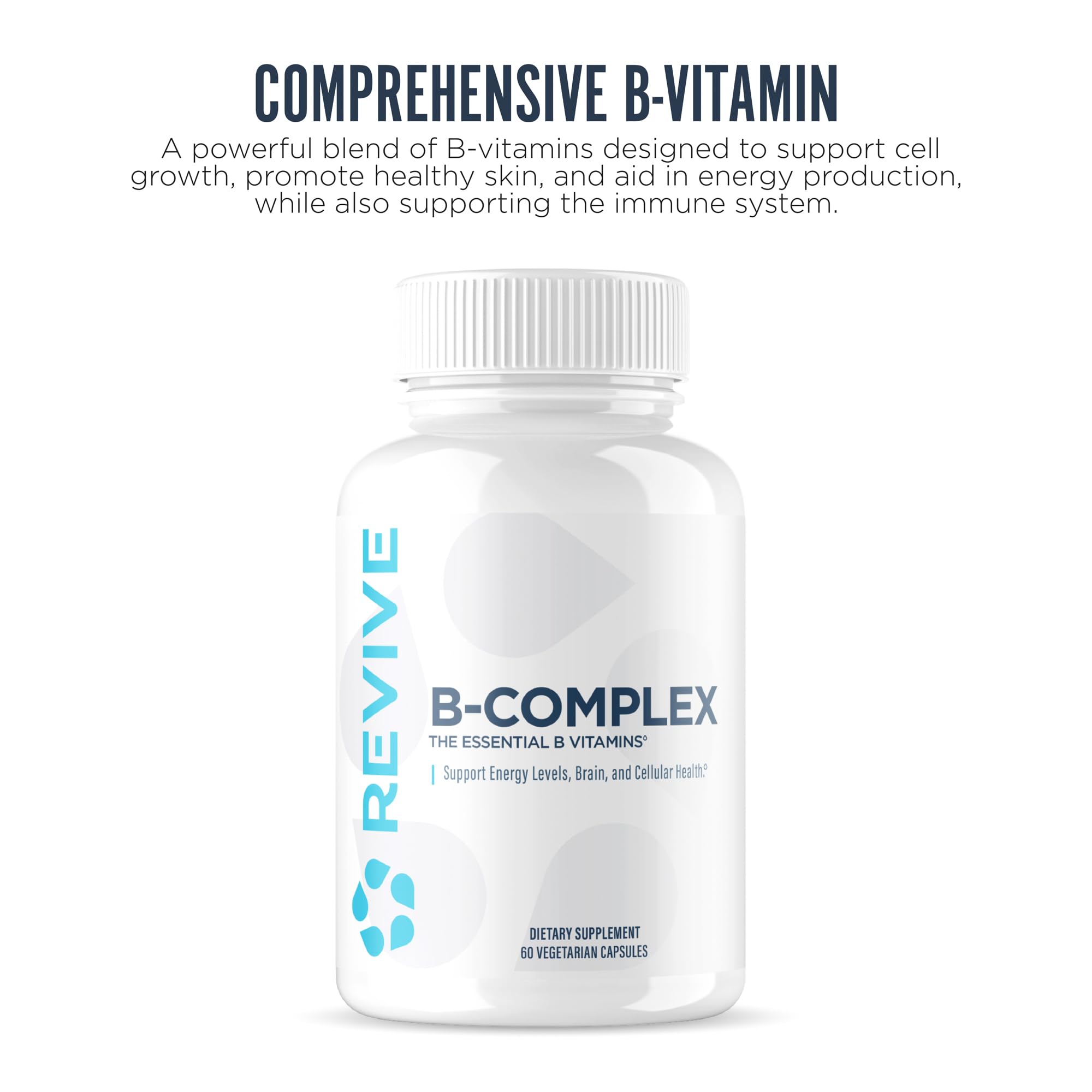 Revive B-Complex Supplement bottle side view