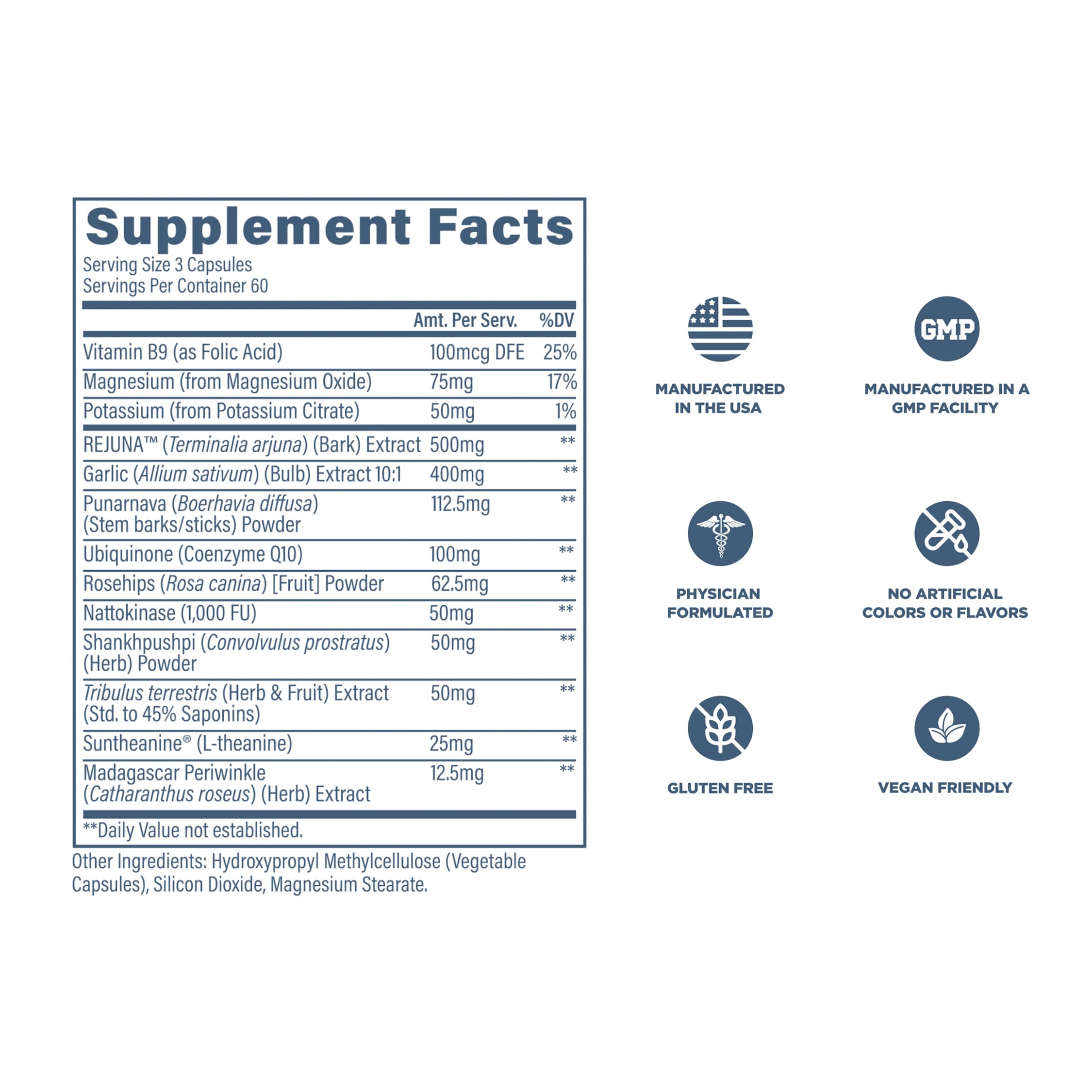 Revive Blood Pressure Support Capsules on a kitchen counter