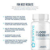 Revive Blood Pressure Support Capsules open bottle showing capsules