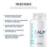 Revive Calm+ Blended Vitamin & Mineral Supplement 30 Capsules on a table
