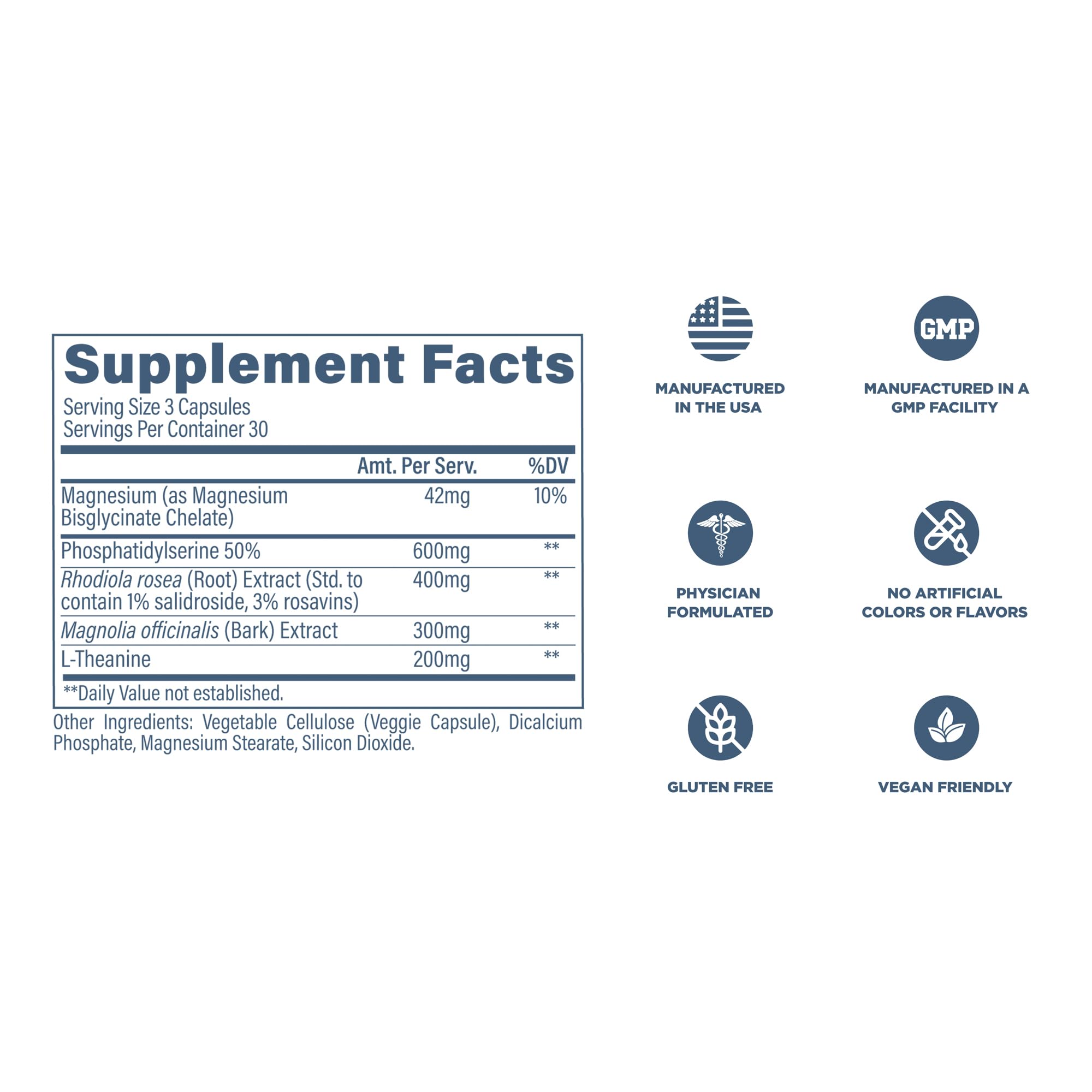Revive Cortisol Support capsules with a glass of water