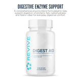 Revive daily Aid Multi-Enzymes 90 vegetarian capsules side view