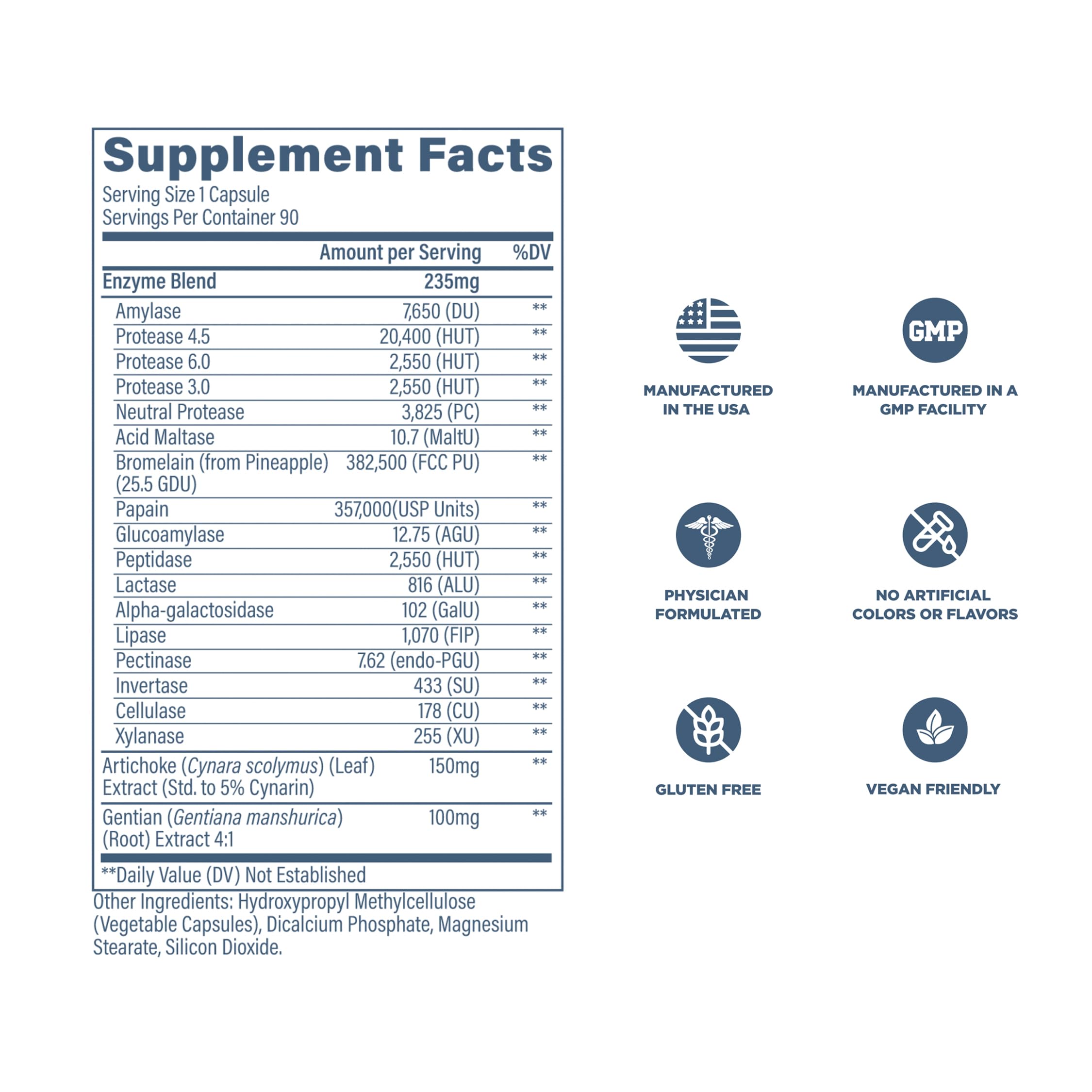 Revive daily Aid Multi-Enzymes ingredients list