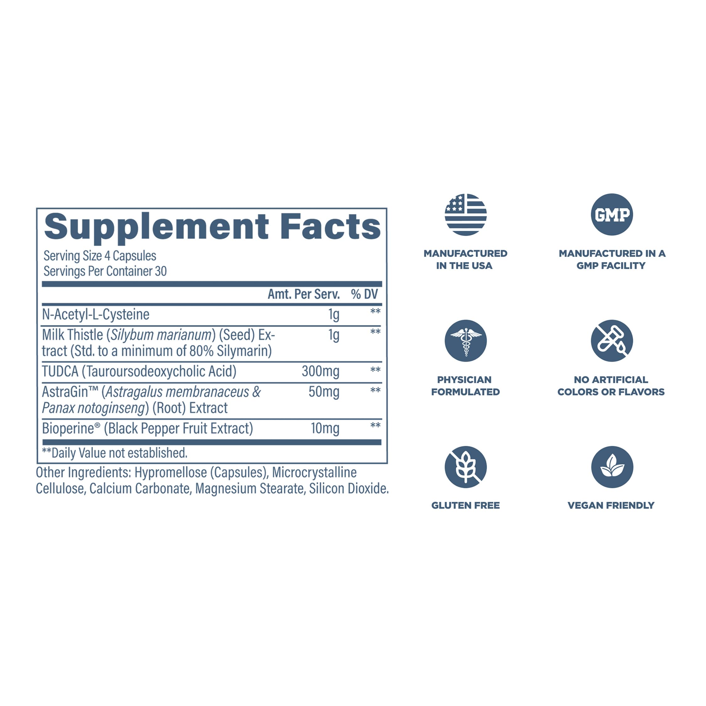 Revive Liver Support Supplement displayed with healthy foods
