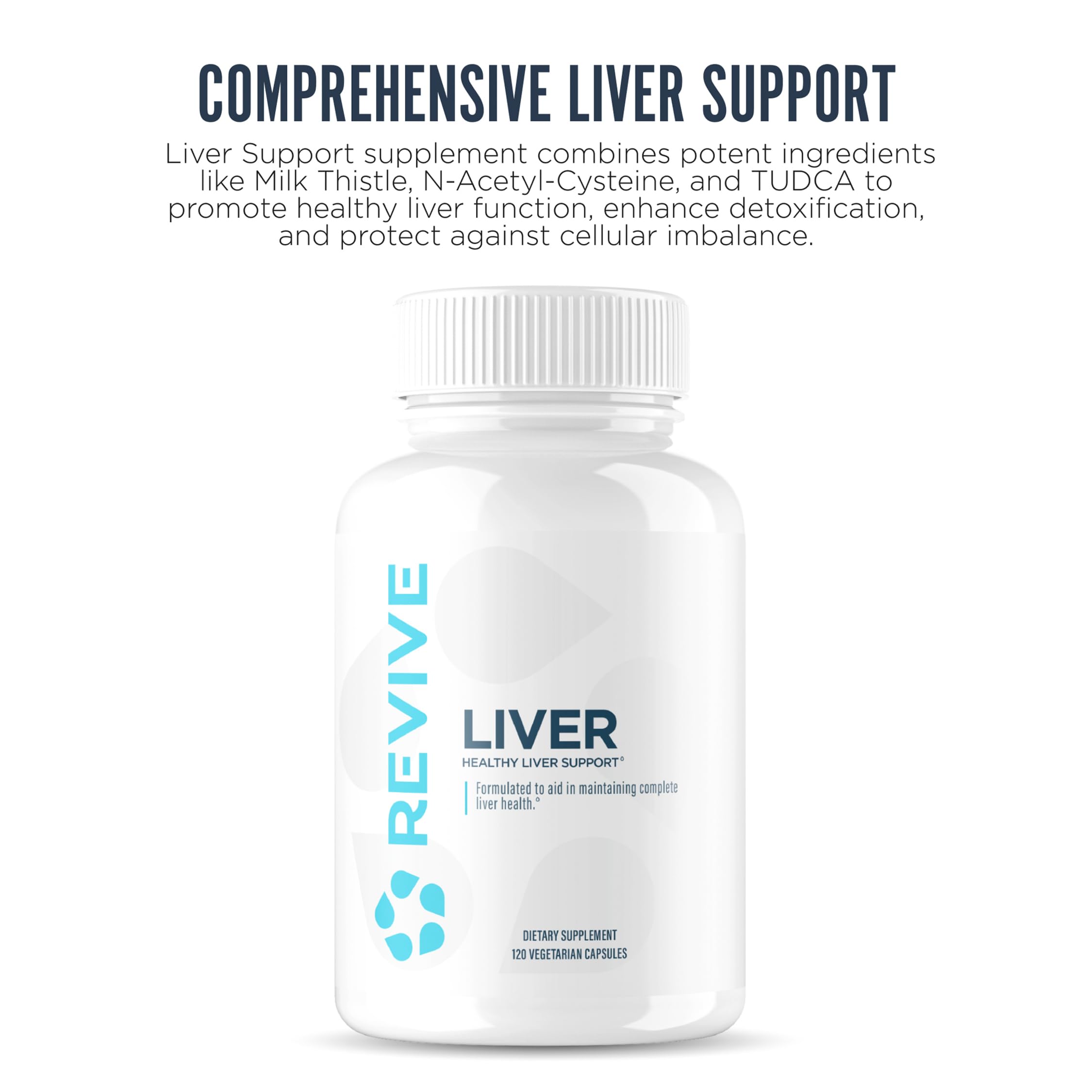 Revive Liver Support Supplement packaging with ingredients list