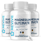 Revive Magnesium Glycinate 3-pack front view with packaging