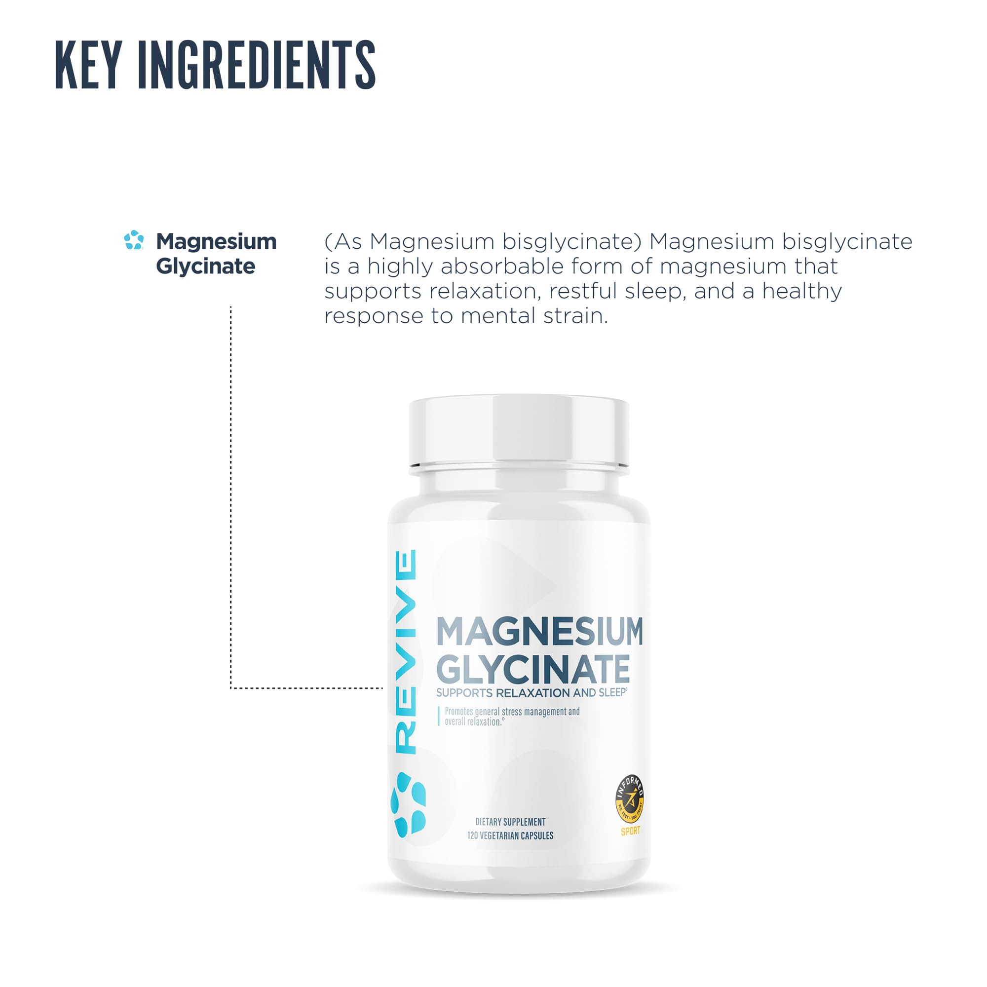 Revive Magnesium Glycinate 3-pack side view