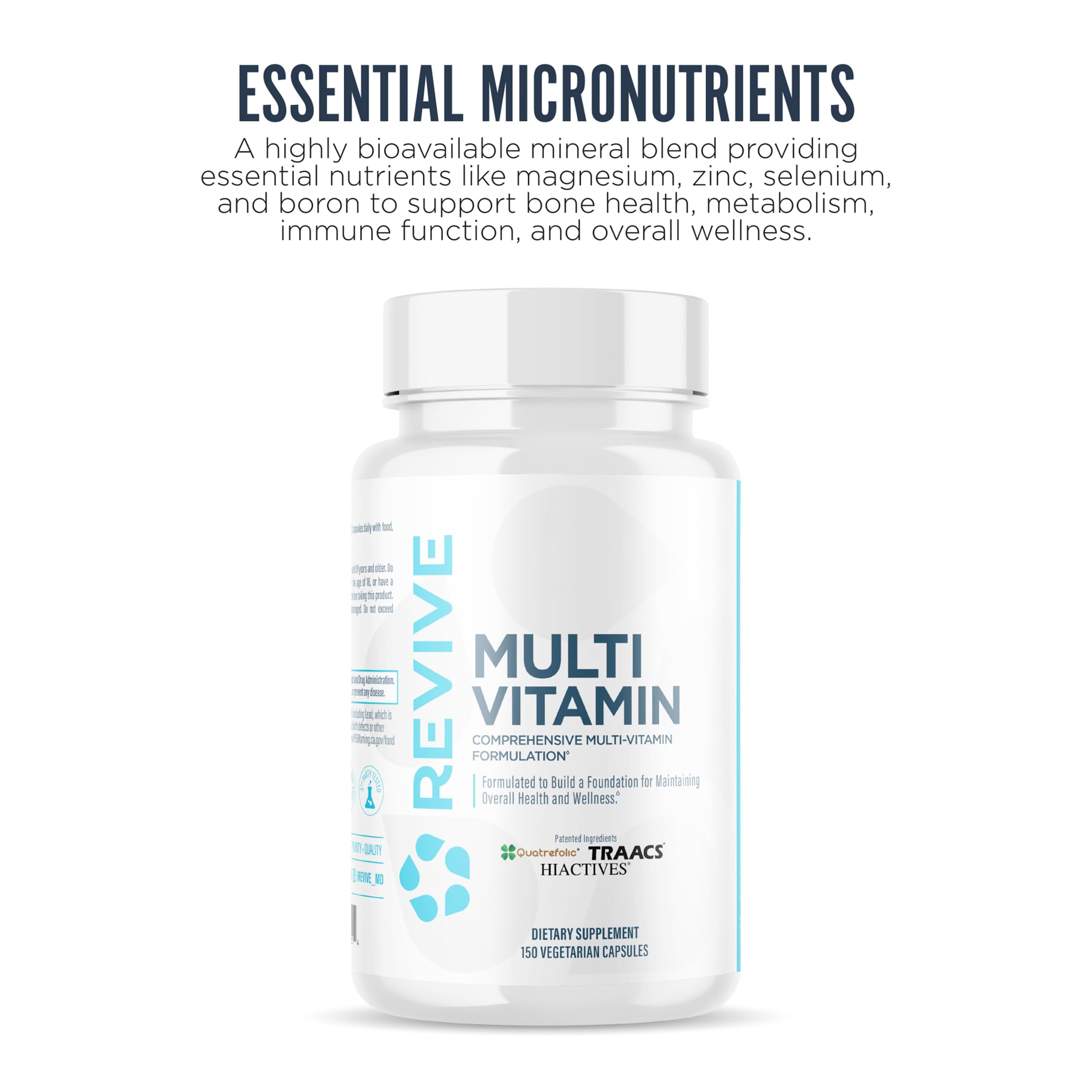 Revive Multi Vitamin Capsules side view showing dosage