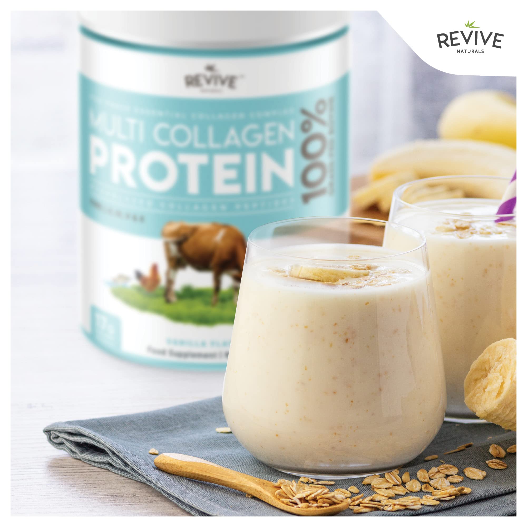 Revive Naturals Collagen Supplement 454g side view