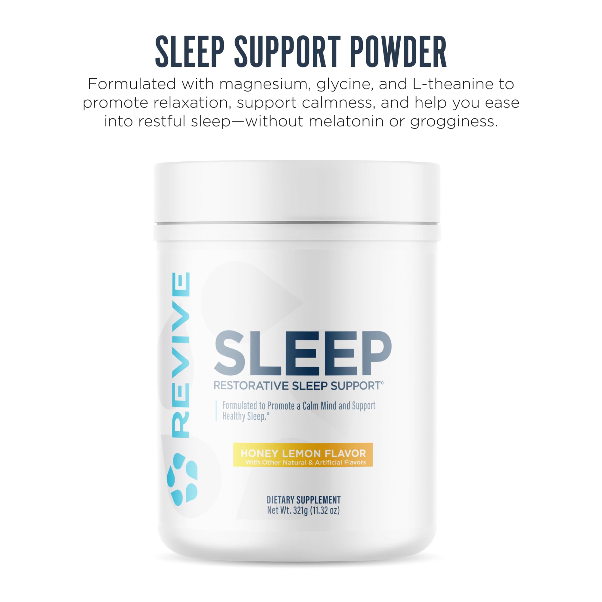 Revive Sleep Supplement Honey Lemon back view