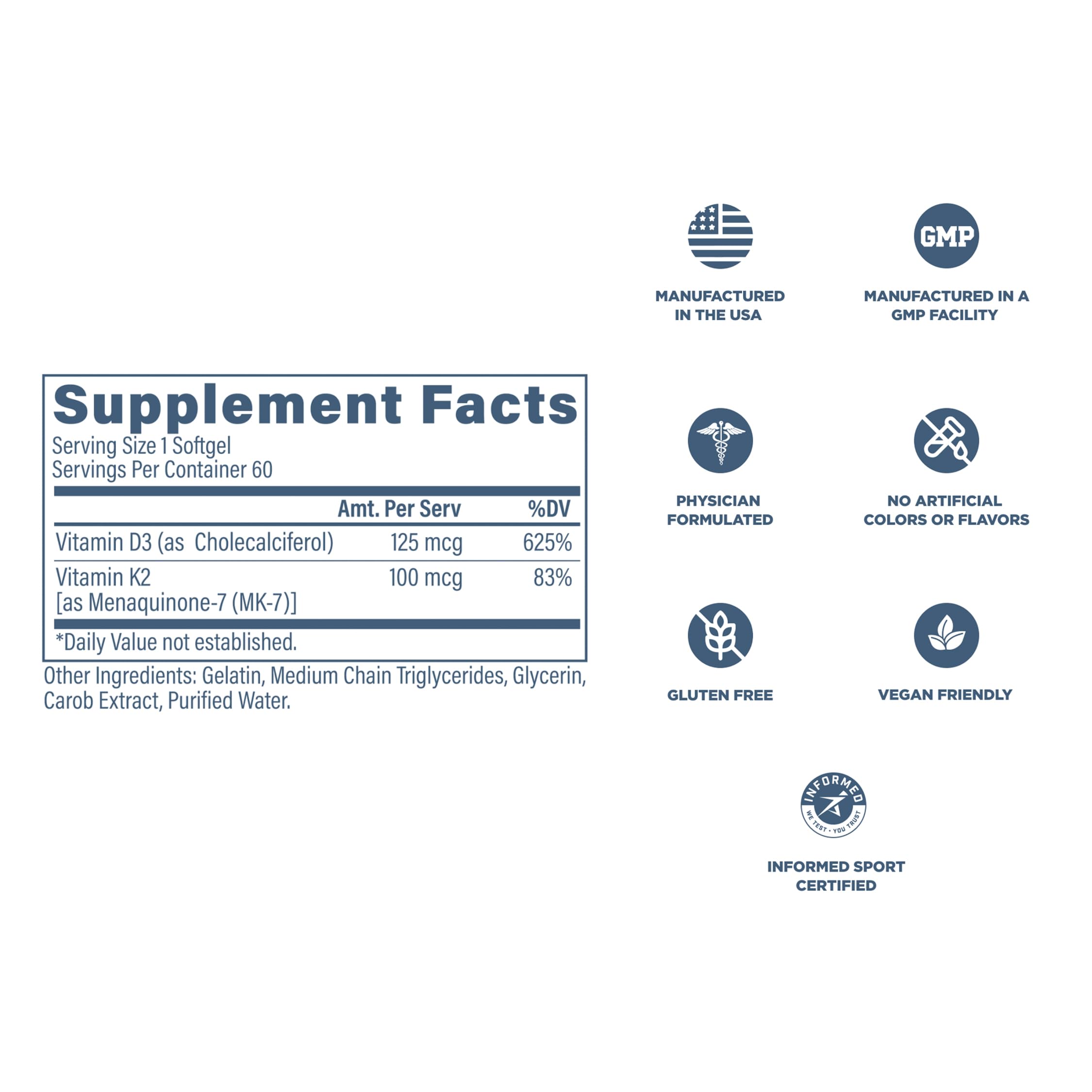 Revive Vitamin D3 & K2 softgels with breakfast setting