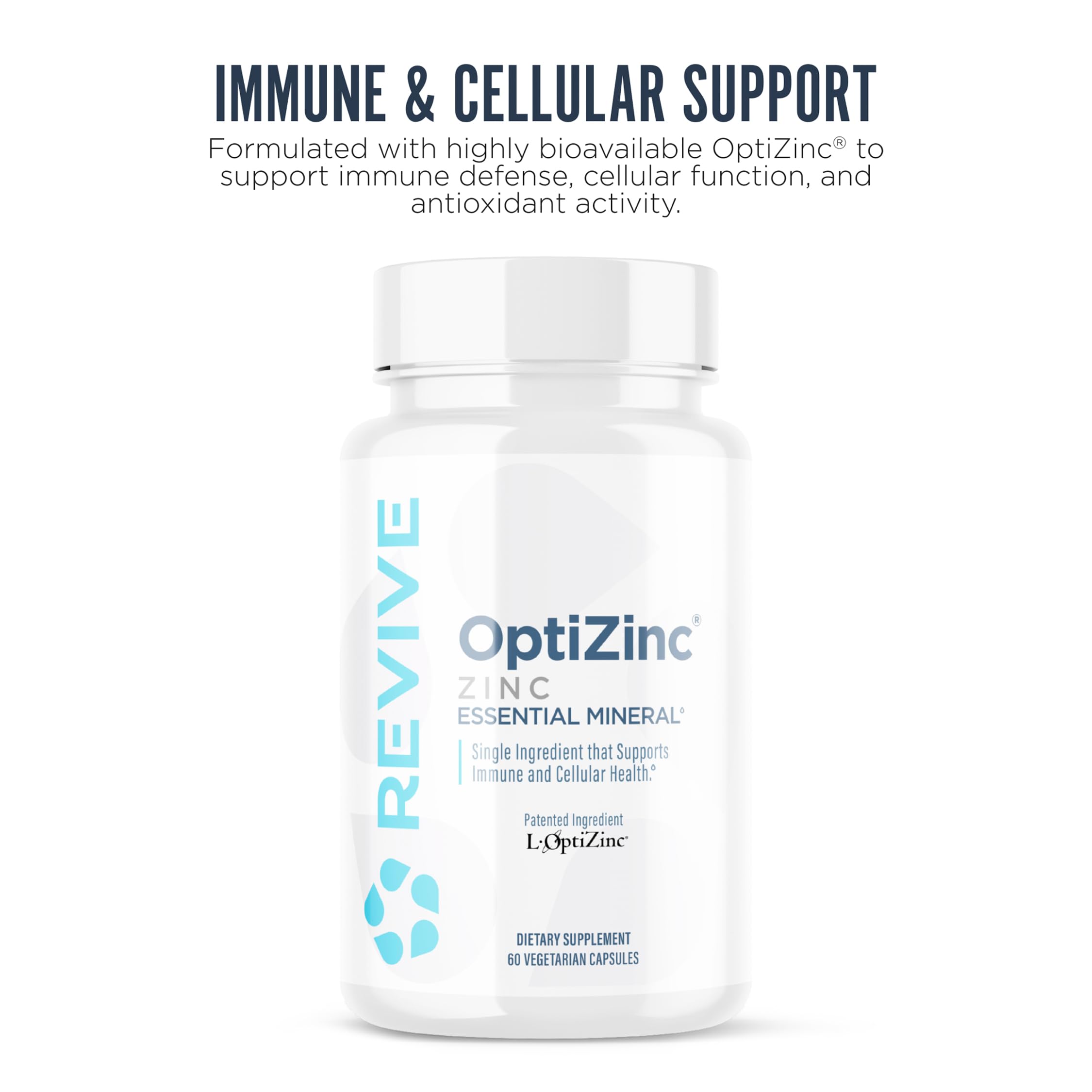 Revive Zinc Supplement 50mg OptiZinc side view