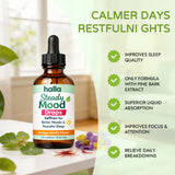 ReviveNerve Daily Liquid Drops bottle side view showing dosage instructions
