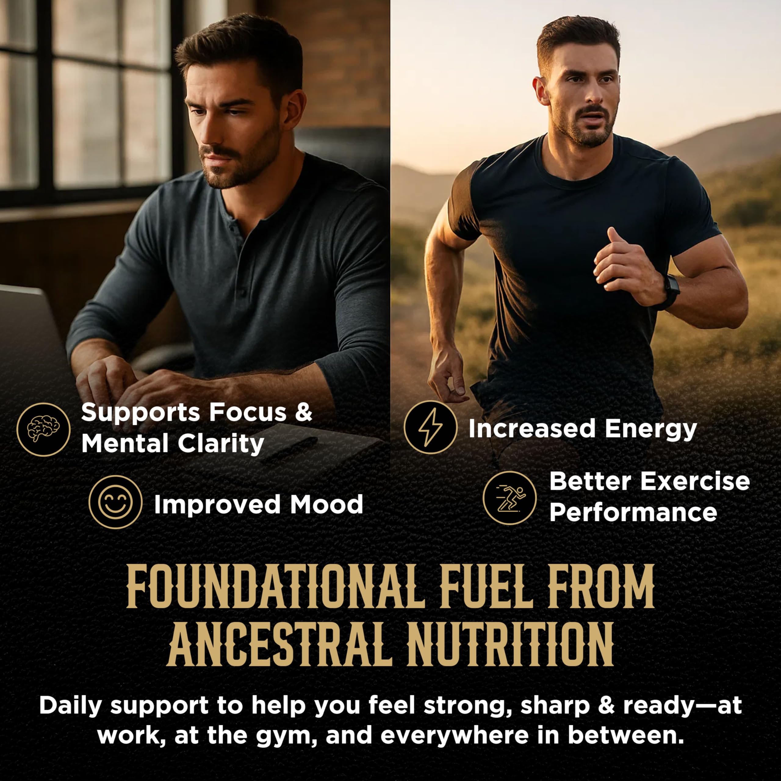 Revolution Science Beef Organ Supplement 3000mg with lifestyle setting