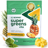 Rewind Super Greens Powder front view packaging
